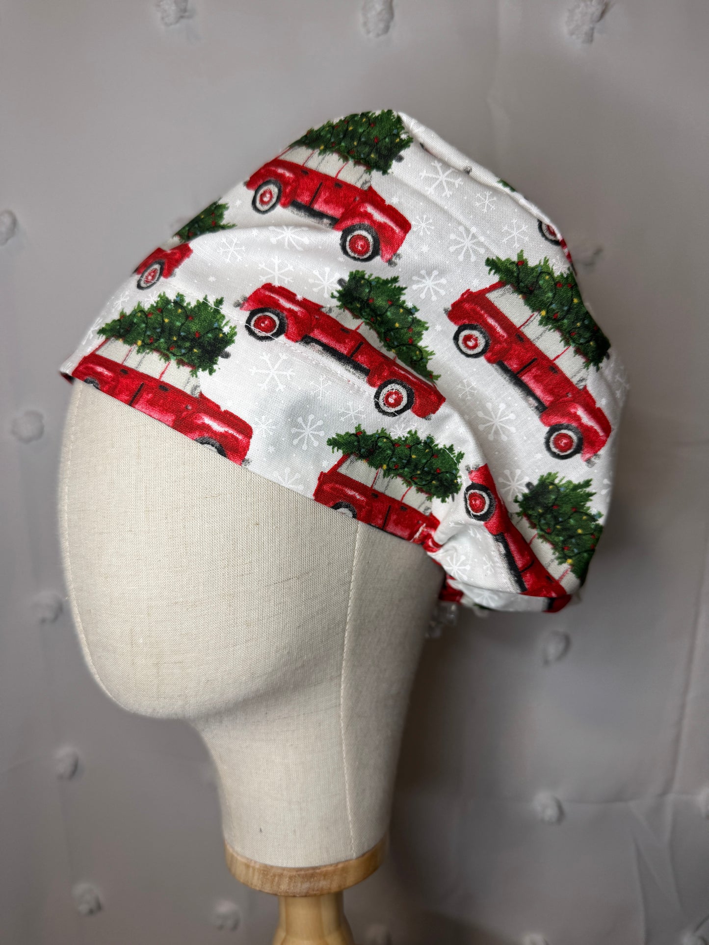 Red Truck w/ Christmas Tree Scrub Cap - Multiple Styles