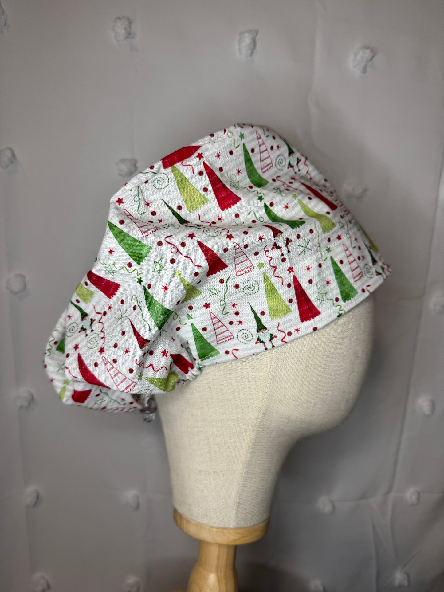 Christmas Trees & Gnomes Scrub Cap - Multiple Styles