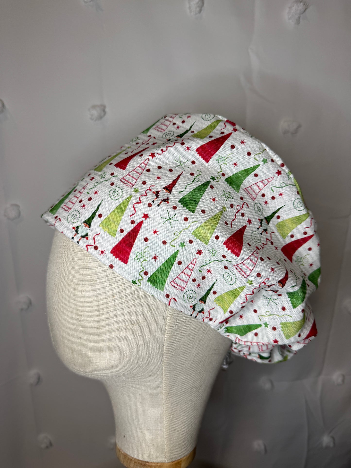 Christmas Trees & Gnomes Scrub Cap - Multiple Styles