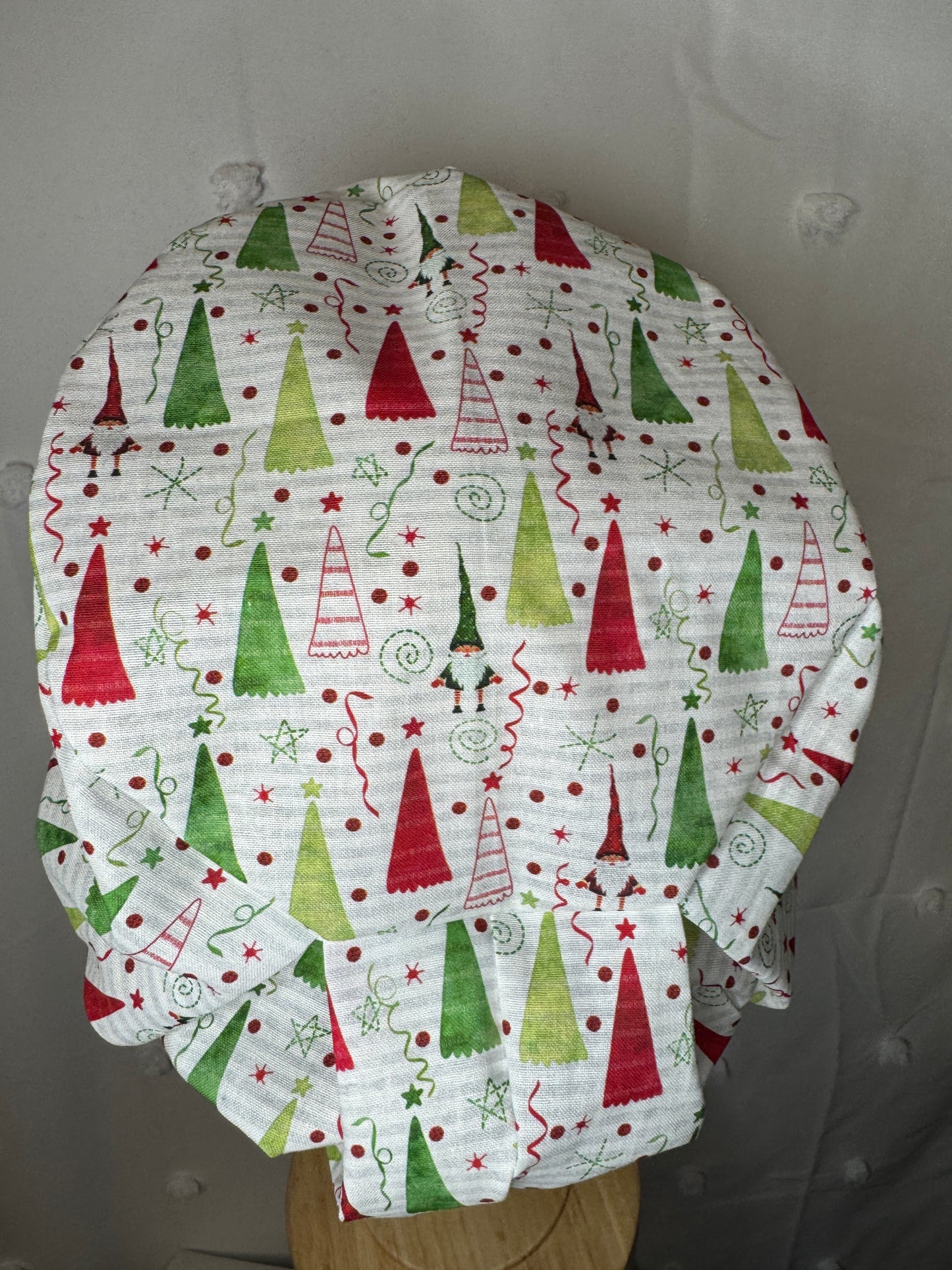 Christmas Trees & Gnomes Scrub Cap - Multiple Styles