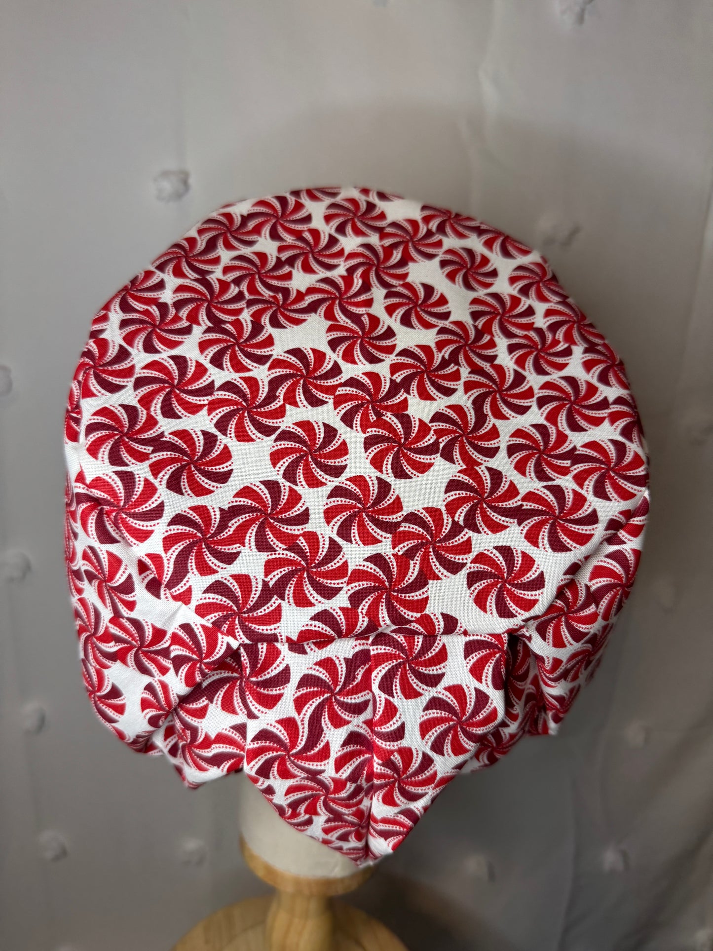 Red Mints on White  Scrub Cap - Multiple Styles