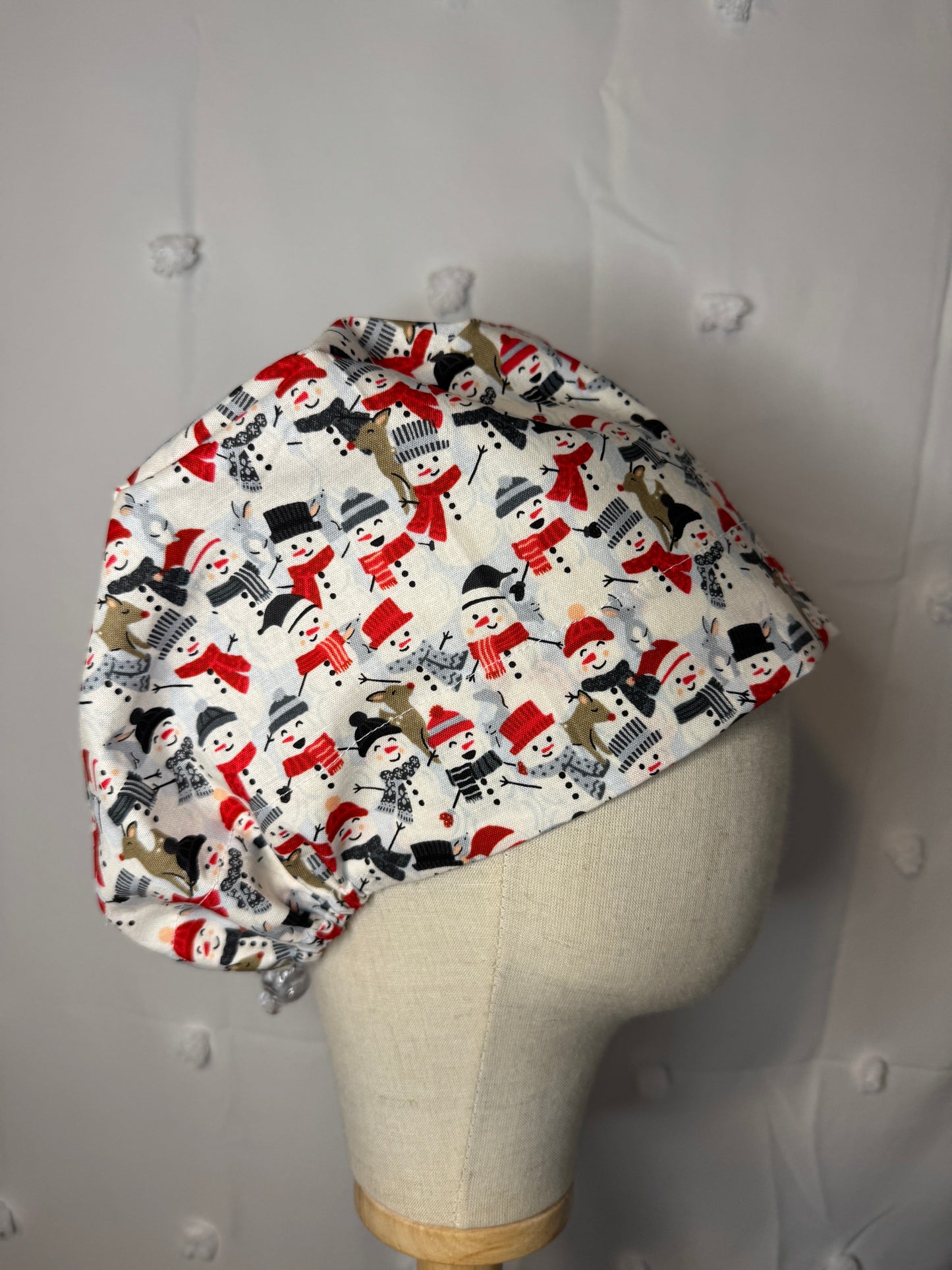 Snowmen with Reindeer Scrub Cap - Multiple Styles