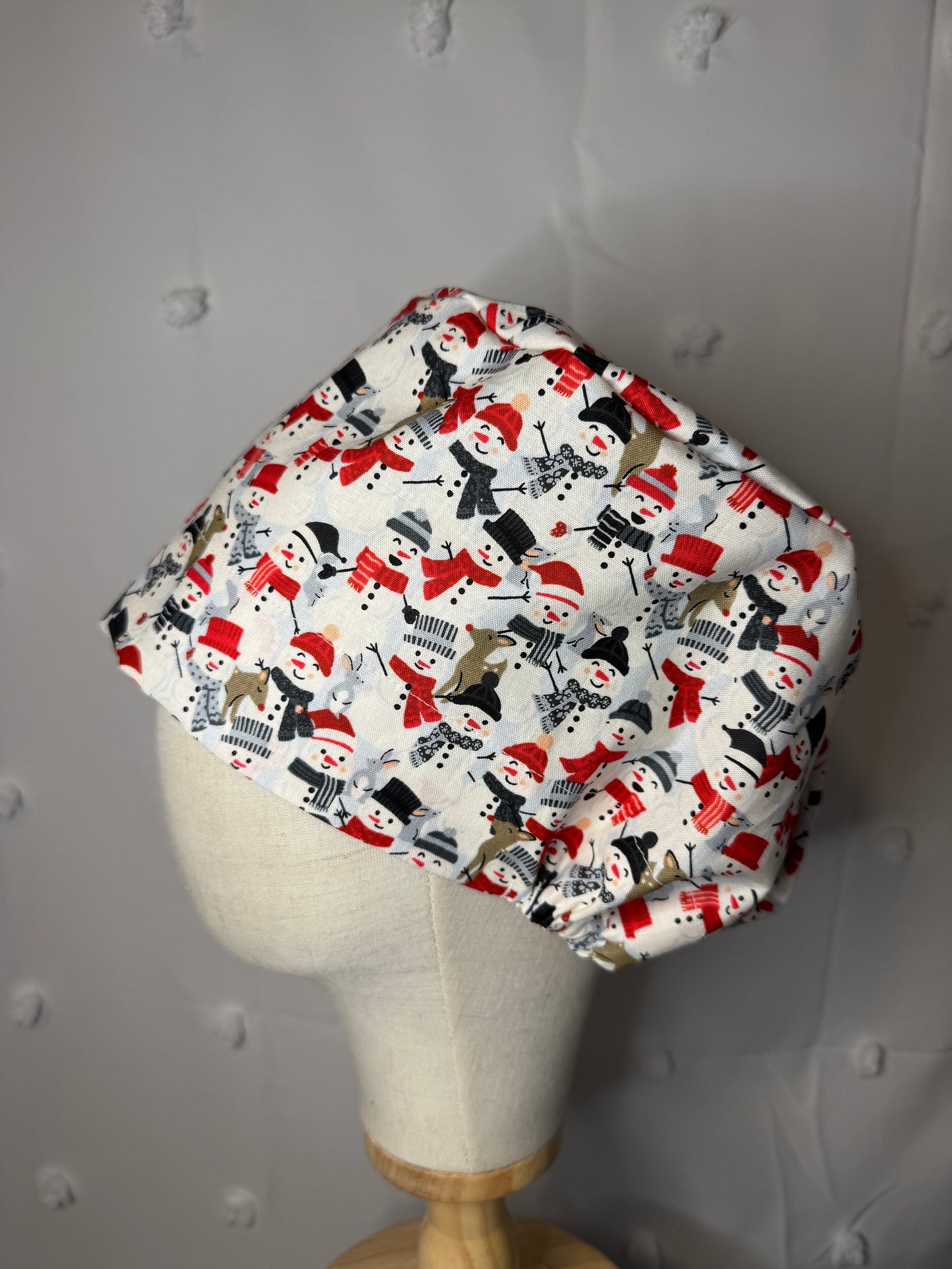 Snowmen with Reindeer Scrub Cap - Multiple Styles