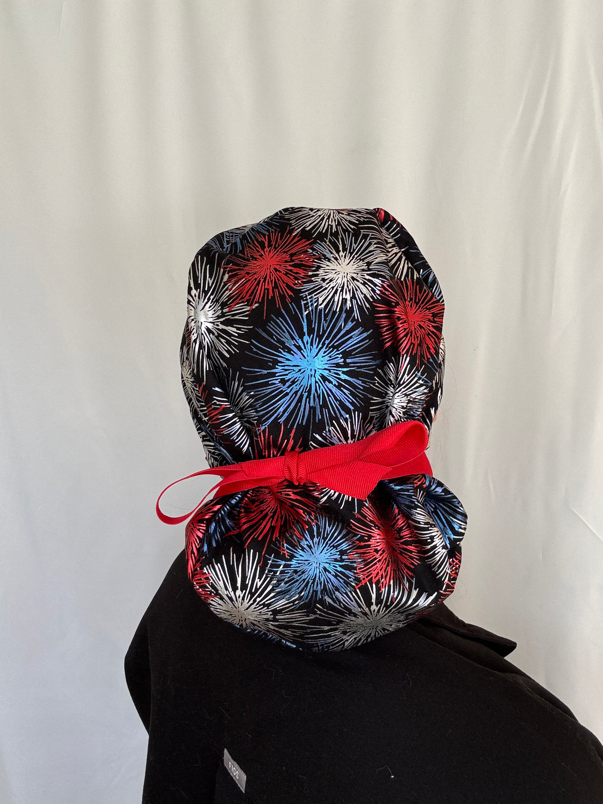 Metallic Fireworks Scrub Cap - Satin Lining Available - Multiple Styles