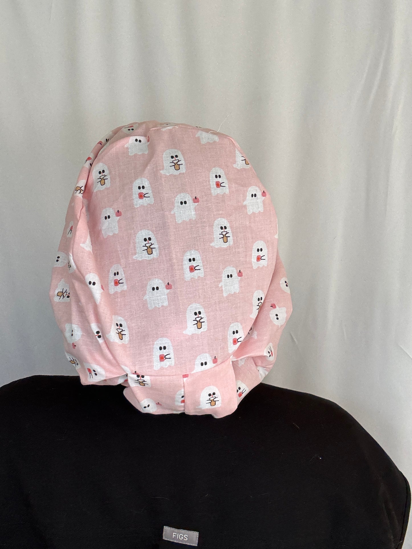 Pink Coffee Ghosts Scrub Cap - Satin Lining Available - Multiple Styles