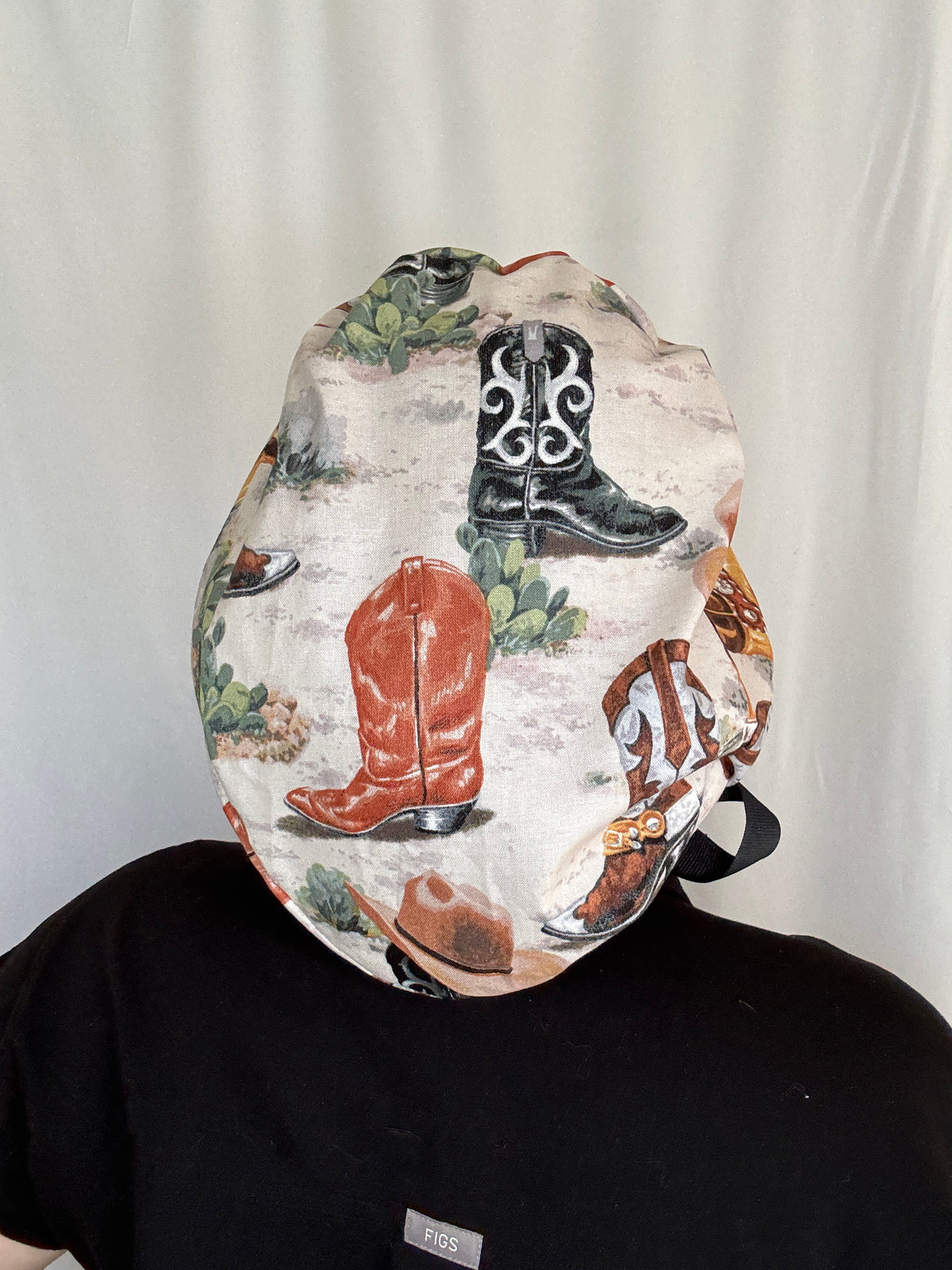 Cowboy Boots Scrub Cap - Satin Lining Available - Multiple Styles