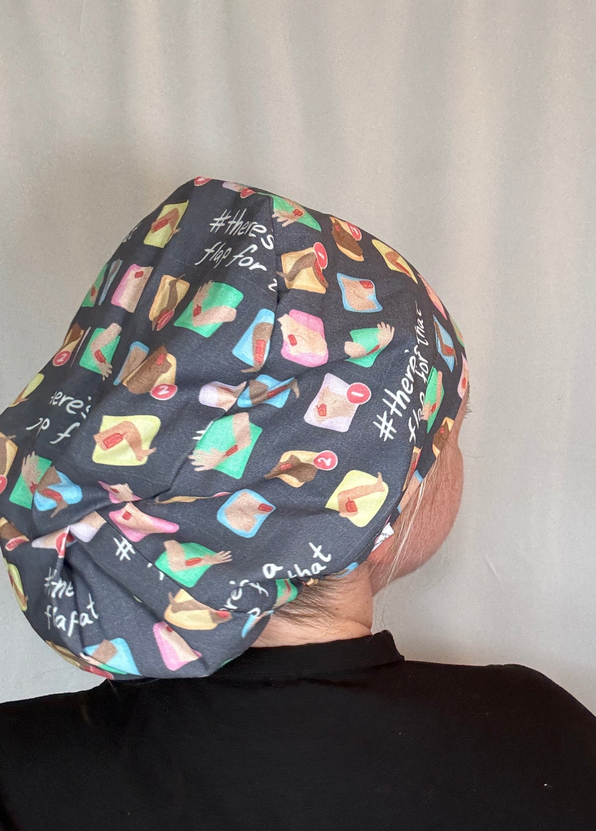 There's a Flap for That Scrub Cap - Satin Lining Available - Multiple Styles