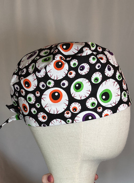 Eyeballs Scrub Cap - Satin Lining Available - Multiple Styles