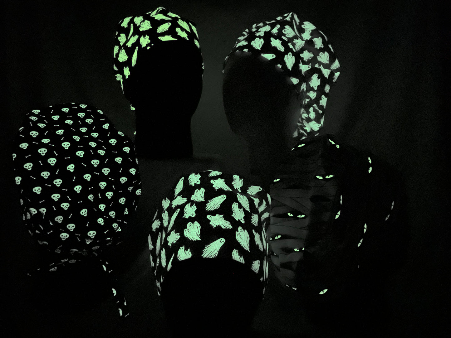 Glow in the Dark Scrub Caps in Multiple Fabric Options - All Styles