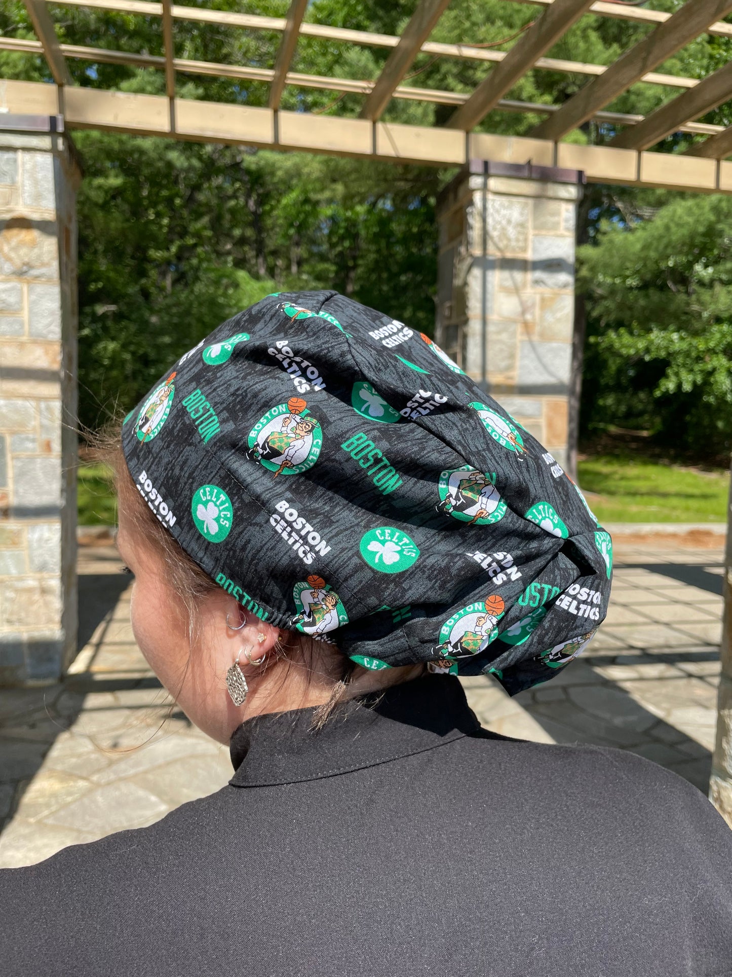 Scrub Cap in Boston Celtics Fabric - Multiple Styles