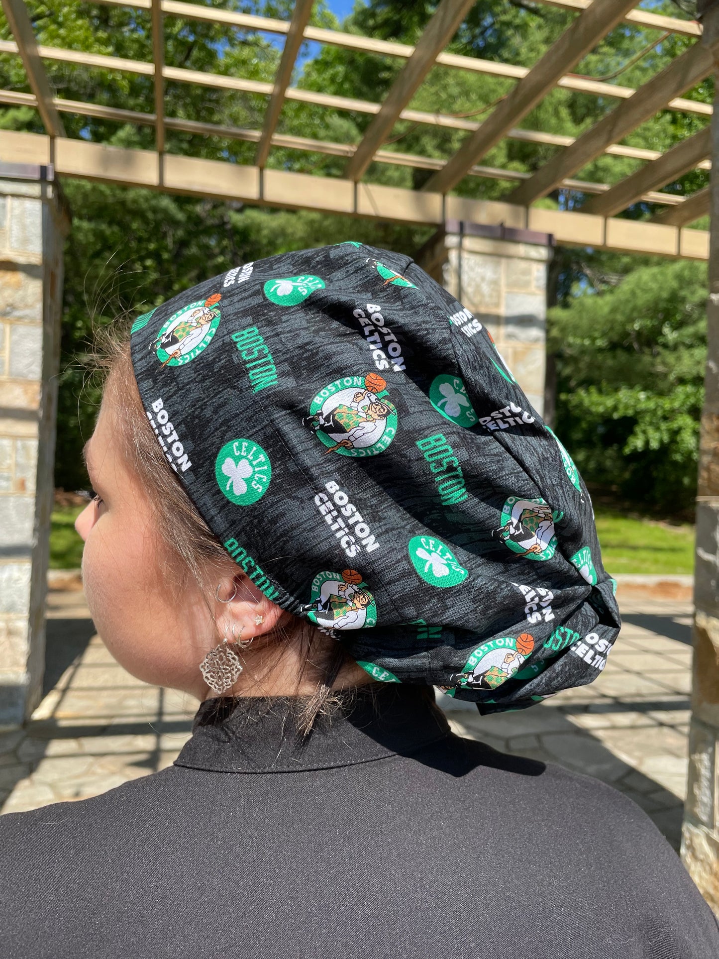 Scrub Cap in Boston Celtics Fabric - Multiple Styles