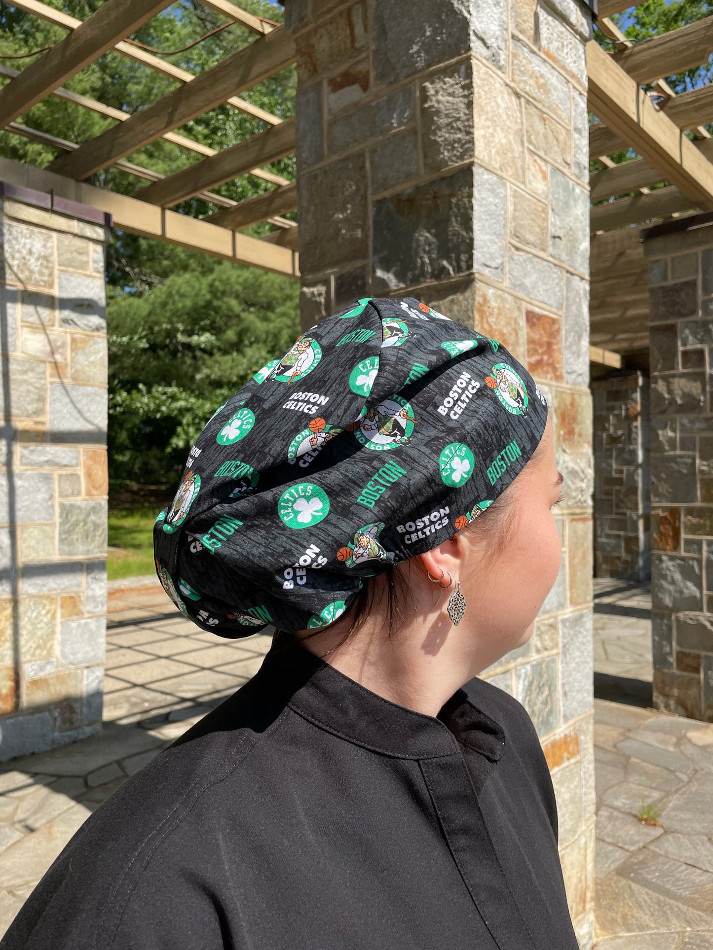 Scrub Cap in Boston Celtics Fabric - Multiple Styles