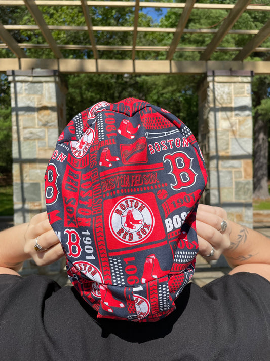 Scrub Cap in Boston Red Sox Fabric