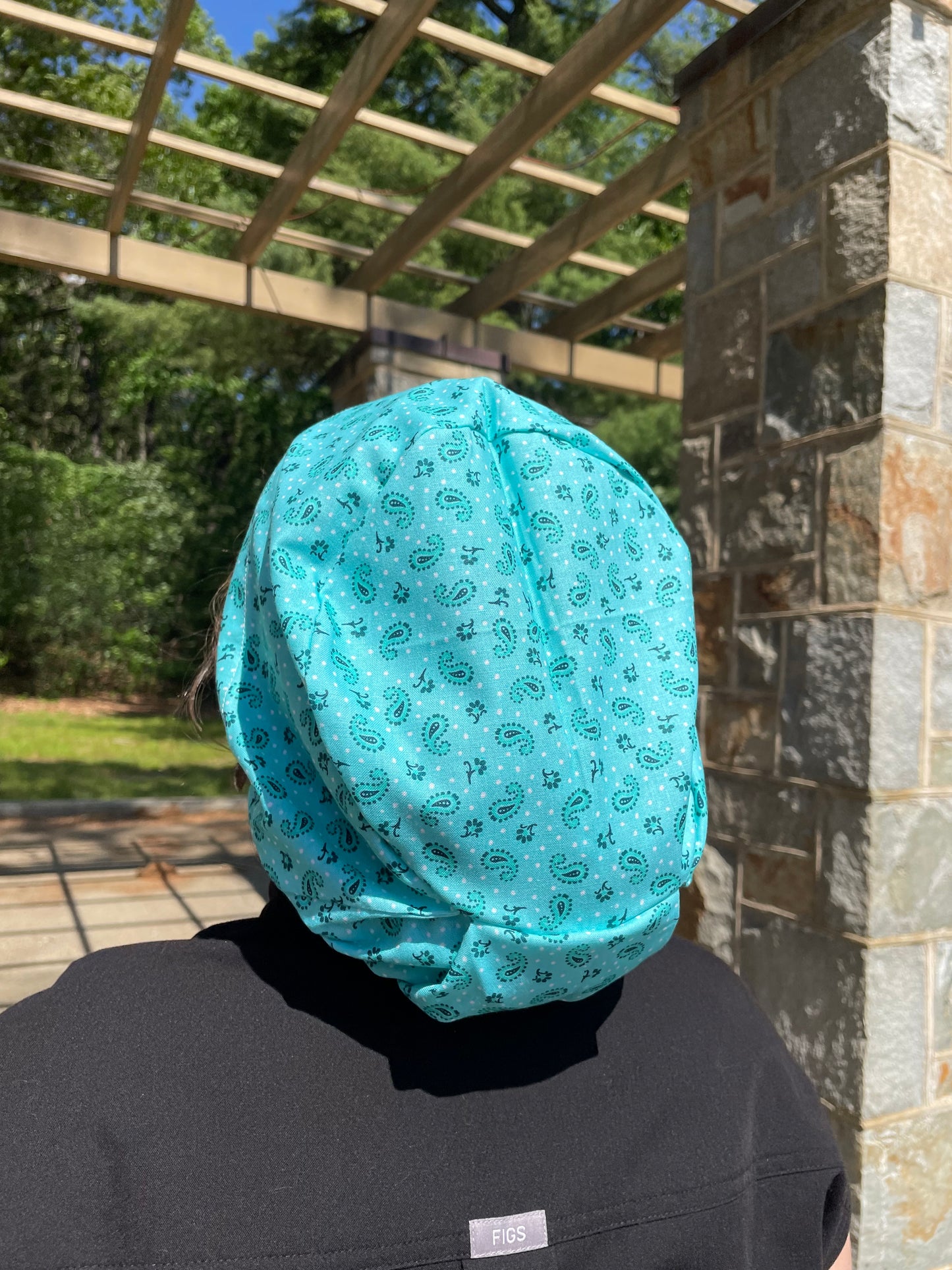 Blue Paisley Scrub Cap - Multiple Styles*