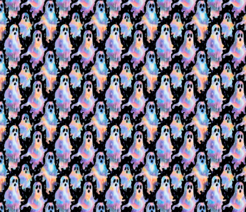 Iridescent Ghosts Scrub Cap - Satin Lining Available - Multiple Styles
