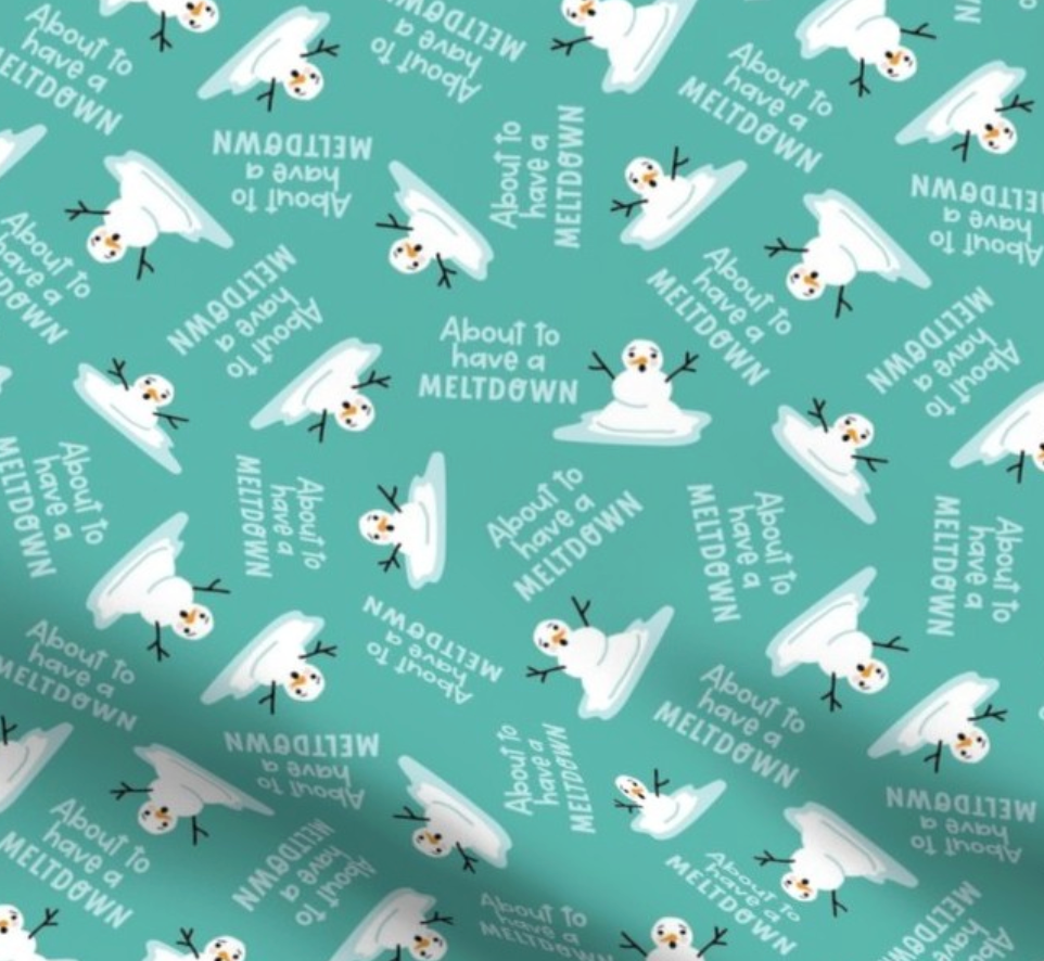 I'm Having a Meltdown Snowman Scrub Cap - Satin Lining Available - Multiple Styles