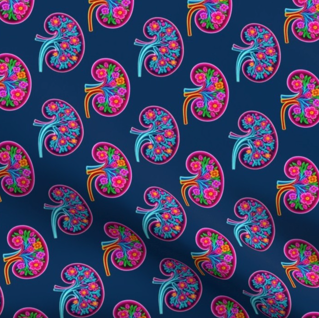 Neon Nephrology (Kidney) Scrub Cap - Satin Lining Available - Multiple Styles