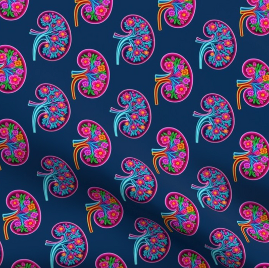 Neon Nephrology (Kidney) Scrub Cap - Satin Lining Available - Multiple Styles