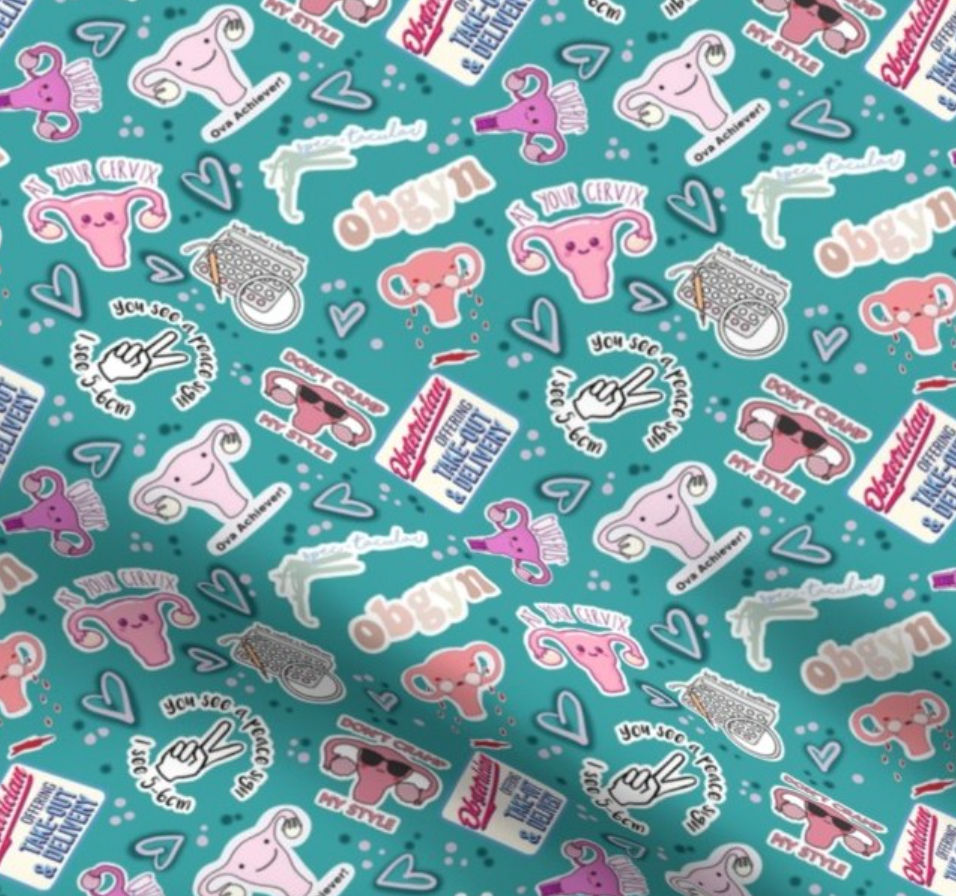 GYN Puns Scrub Cap - Satin Lining Available - Multiple Styles