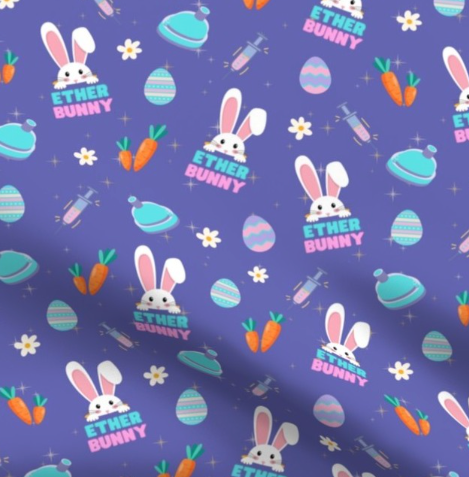 Ether Bunny Scrub Cap - Satin Lining Available - Multiple Styles