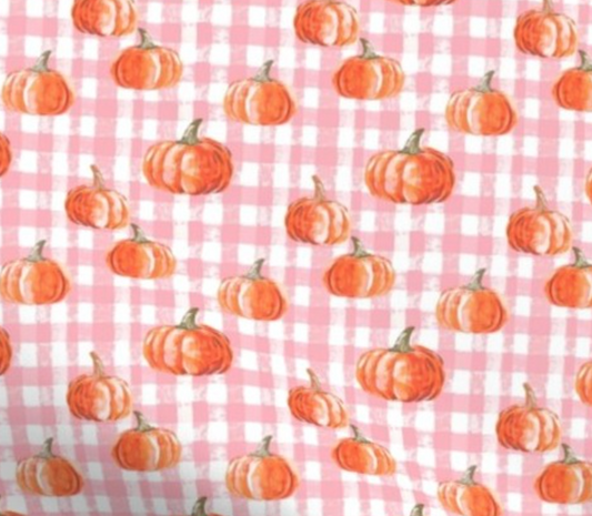 Pink Patchwork Pumpkins Scrub Cap - Satin Lining Available - Multiple Styles