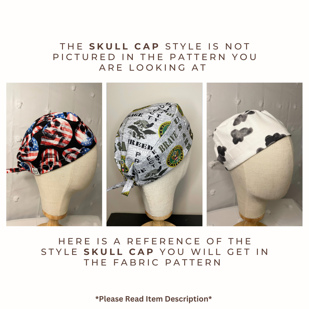 Scrub Cap in Dwight from The Office Fabric - Multiple Styles