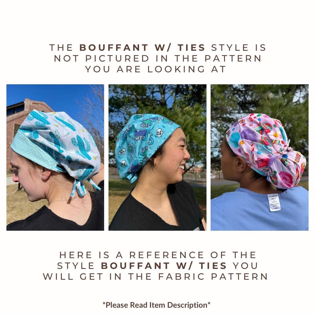 Showgirl Items Scrub Cap - Satin Lining Available - Multiple Styles